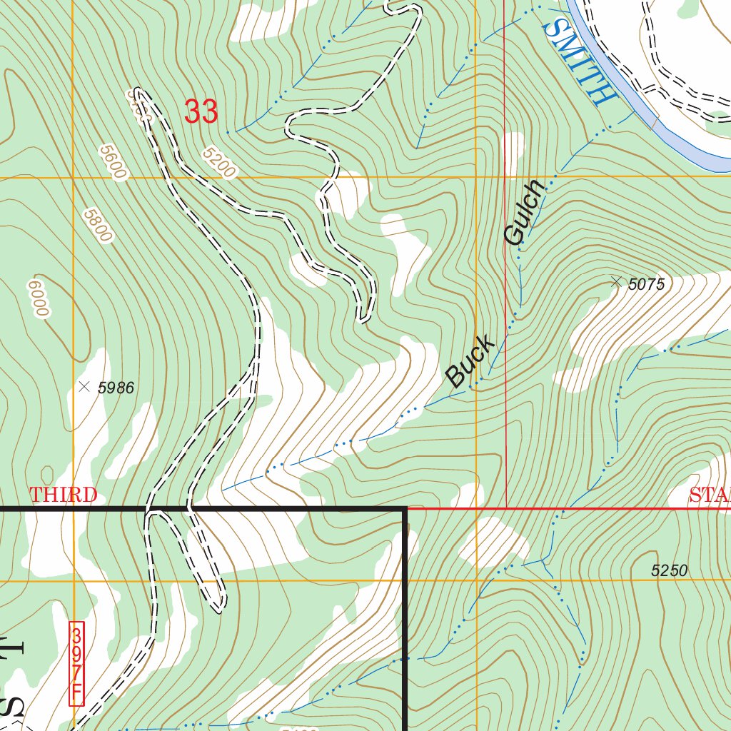 Devils Footstool, MT FSTopo Legacy Map by US Forest Service - Topo ...