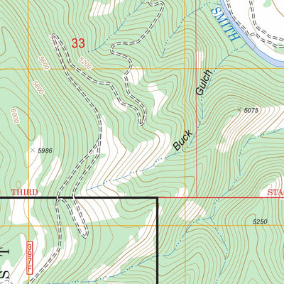 US Forest Service - Topo Devils Footstool, MT FSTopo Legacy digital map