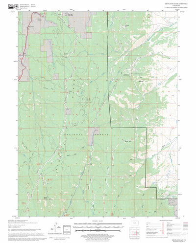 US Forest Service - Topo Devils Head, CO FSTopo Legacy digital map