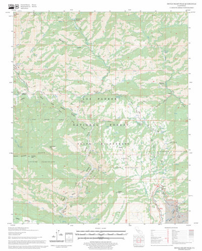 US Forest Service - Topo Devils Heart Peak, CA FSTopo Legacy digital map
