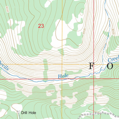 US Forest Service - Topo Devils Hole Creek, WY FSTopo Legacy digital map