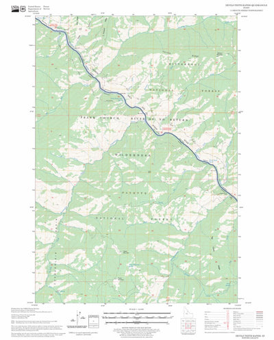 US Forest Service - Topo Devils Teeth Rapids, ID FSTopo Legacy digital map