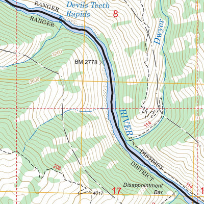 US Forest Service - Topo Devils Teeth Rapids, ID FSTopo Legacy digital map