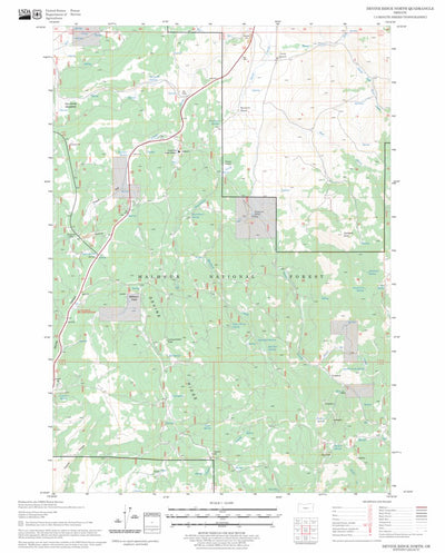 US Forest Service - Topo Devine Ridge North, OR FSTopo Legacy digital map