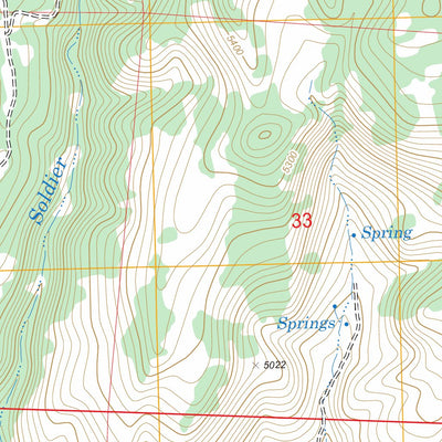 US Forest Service - Topo Devine Ridge South, OR FSTopo Legacy digital map
