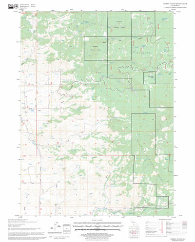 US Forest Service - Topo Dewey Gulch, CA FSTopo Legacy digital map