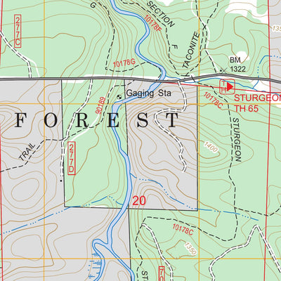 US Forest Service - Topo Dewey Lake NW, MN FSTopo Legacy digital map