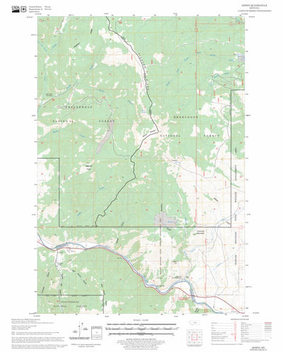 US Forest Service - Topo Dewey, MT FSTopo Legacy digital map