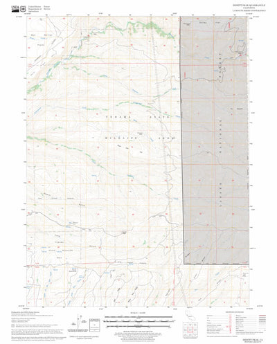 US Forest Service - Topo Dewitt Peak, CA FSTopo Legacy digital map
