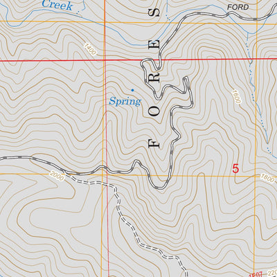 US Forest Service - Topo Dewitt Peak, CA FSTopo Legacy digital map