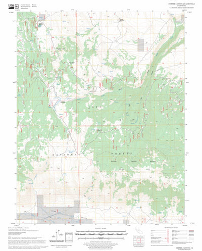 US Forest Service - Topo Dexter Canyon, CA FSTopo Legacy digital map