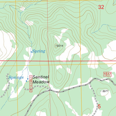 US Forest Service - Topo Dexter Canyon, CA FSTopo Legacy digital map
