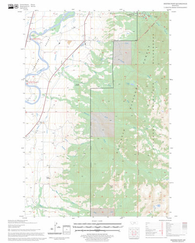 US Forest Service - Topo Dexter Point, MT FSTopo Legacy digital map