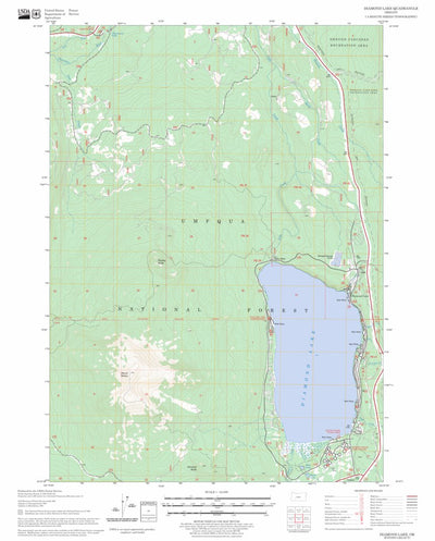 US Forest Service - Topo Diamond Lake, OR FSTopo Legacy digital map
