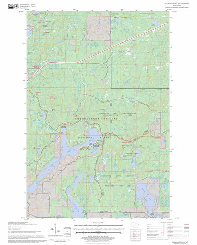 US Forest Service - Topo Diamond Lake, WI FSTopo Legacy digital map