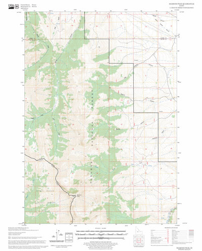 US Forest Service - Topo Diamond Peak, ID FSTopo Legacy digital map