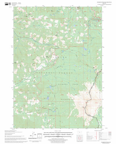US Forest Service - Topo Diamond Peak, OR FSTopo Legacy digital map