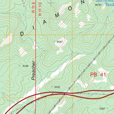 US Forest Service - Topo Diamond Point, AZ FSTopo Legacy digital map