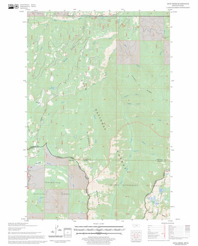 US Forest Service - Topo Dick Creek, MT - ID FSTopo Legacy digital map