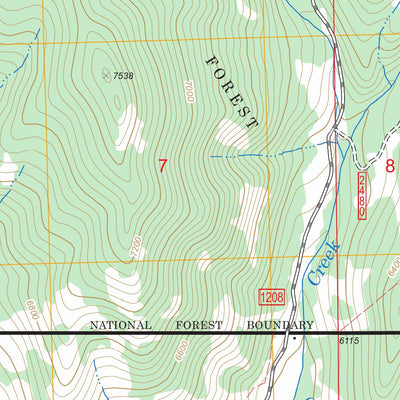 US Forest Service - Topo Dickie Hills, MT FSTopo Legacy digital map