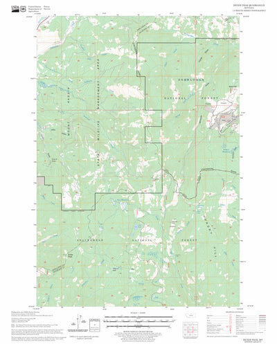US Forest Service - Topo Dickie Peak, MT FSTopo Legacy digital map