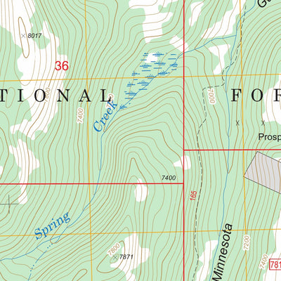 US Forest Service - Topo Dickie Peak, MT FSTopo Legacy digital map