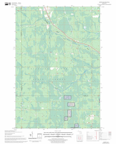 US Forest Service - Topo Diffin, MI FSTopo Legacy digital map