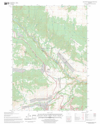 US Forest Service - Topo Dillworth Bench, WY FSTopo Legacy digital map