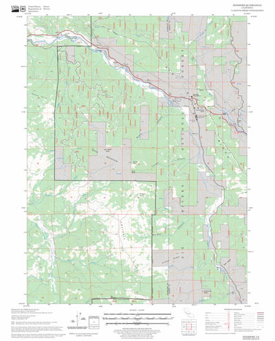 US Forest Service - Topo Dinsmore, CA FSTopo Legacy digital map