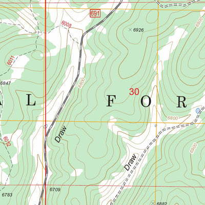 US Forest Service - Topo Ditch Creek, SD FSTopo Legacy digital map
