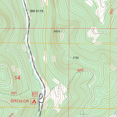 US Forest Service - Topo Ditch Creek, SD FSTopo Legacy digital map