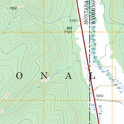 US Forest Service - Topo Divide Lake, WY - MT FSTopo Legacy digital map