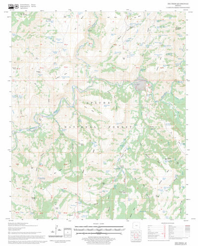 US Forest Service - Topo Dix Creek, AZ FSTopo Legacy digital map