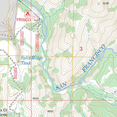 US Forest Service - Topo Dix Creek, AZ FSTopo Legacy digital map