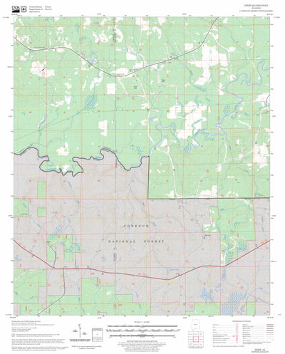 US Forest Service - Topo Dixie, AL FSTopo Legacy digital map