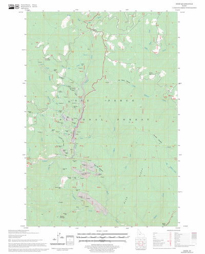 US Forest Service - Topo Dixie, ID FSTopo Legacy digital map
