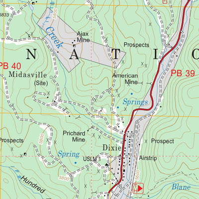 US Forest Service - Topo Dixie, ID FSTopo Legacy digital map