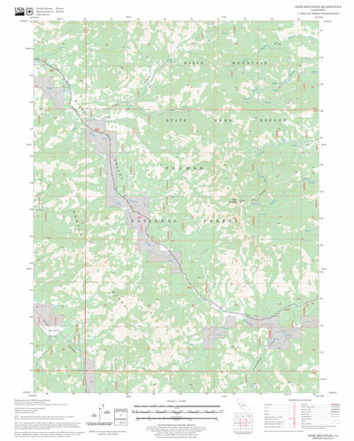 US Forest Service - Topo Dixie Mountain, CA FSTopo Legacy digital map