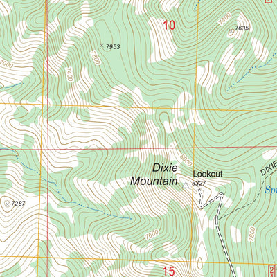 US Forest Service - Topo Dixie Mountain, CA FSTopo Legacy digital map