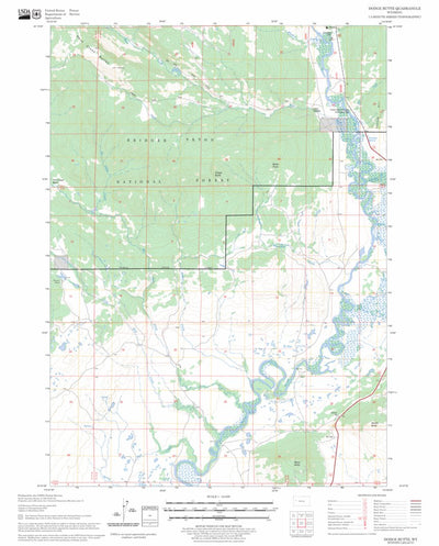 US Forest Service - Topo Dodge Butte, WY FSTopo Legacy digital map