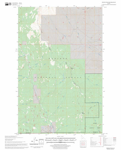 US Forest Service - Topo Dodge Peak, ID FSTopo Legacy digital map