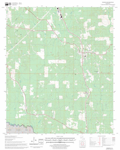 US Forest Service - Topo Dodson, LA FSTopo Legacy digital map