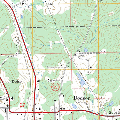 US Forest Service - Topo Dodson, LA FSTopo Legacy digital map