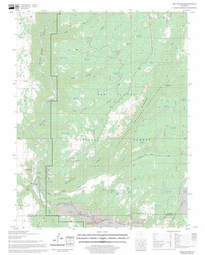 US Forest Service - Topo Doe Canyon, CO FSTopo Legacy digital map