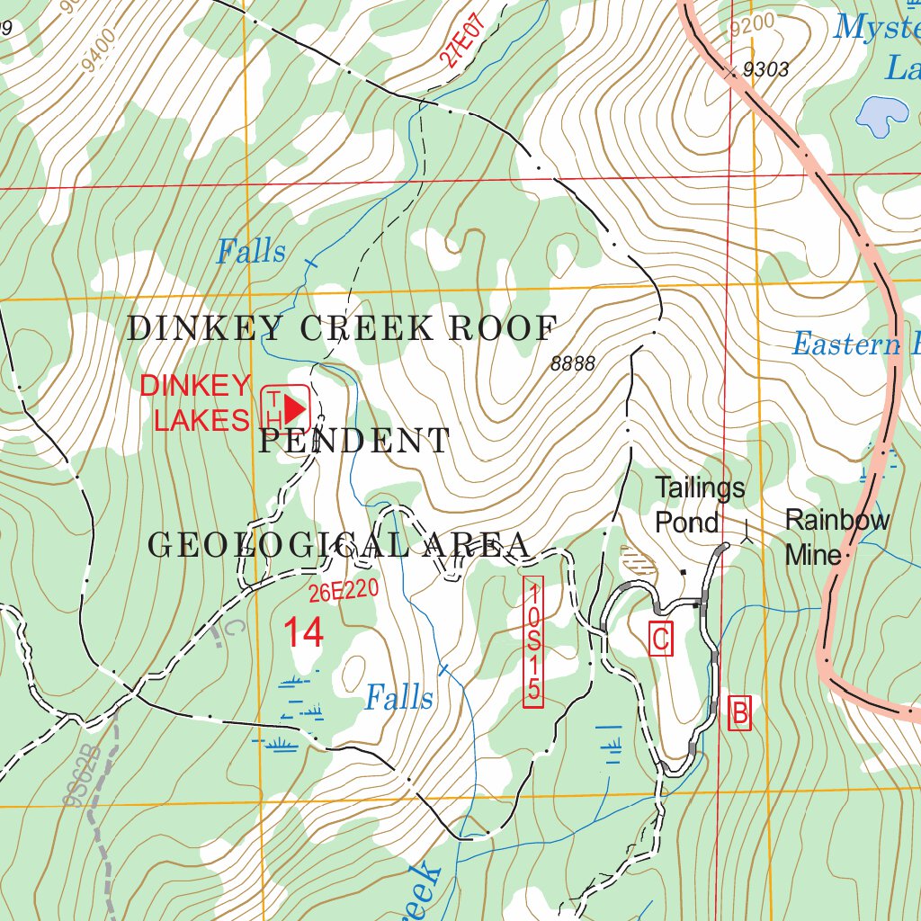 Dogtooth Peak, CA FSTopo Legacy Map by US Forest Service - Topo ...