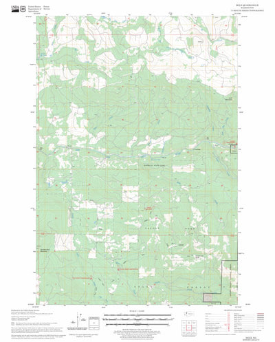 US Forest Service - Topo Dole, WA FSTopo Legacy digital map