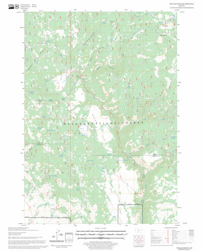 US Forest Service - Topo Dollar Basin, OR FSTopo Legacy digital map