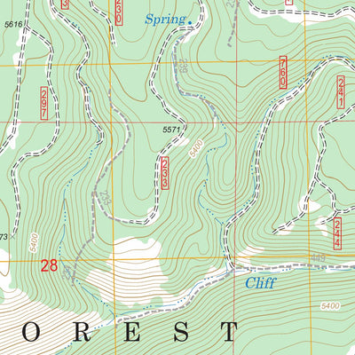 US Forest Service - Topo Dollar Basin, OR FSTopo Legacy digital map