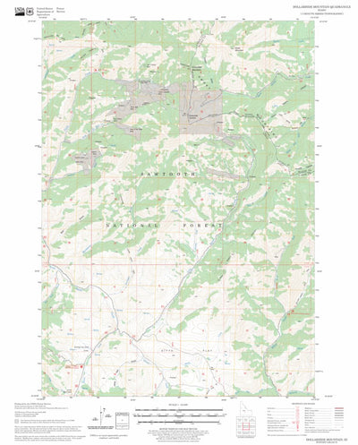 US Forest Service - Topo Dollarhide Mountain, ID FSTopo Legacy digital map