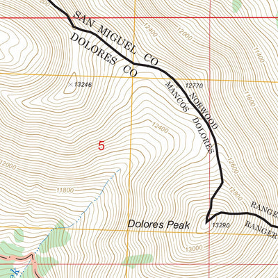US Forest Service - Topo Dolores Peak, CO FSTopo Legacy digital map
